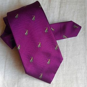 Purple Charles de golf Tie
